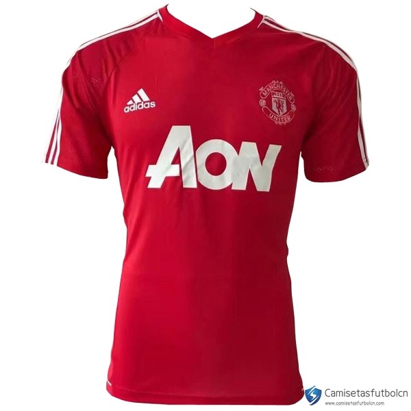 Camiseta Entrenamiento Manchester United 2017-18 Rojo Blanco